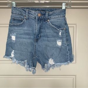 Sincerely Jules Medium Wash Denim Cut-Off Shorts